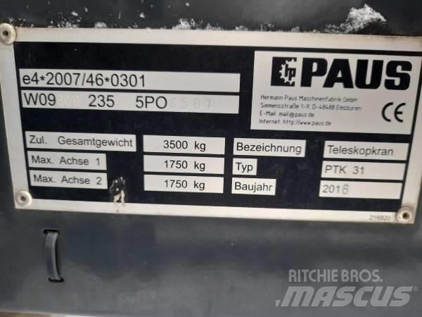 Paus PTK 31 Inne maszyny do podnoszenia