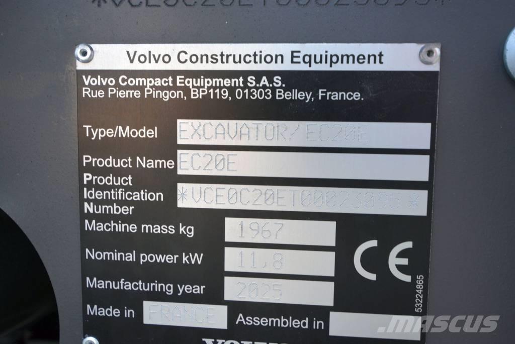 Volvo EC 20 E Minikoparki