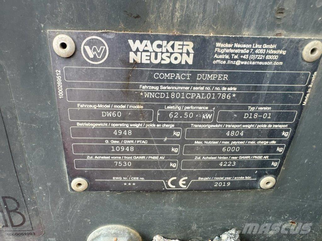 Wacker Neuson DW 60 Wozidła kolebkowe