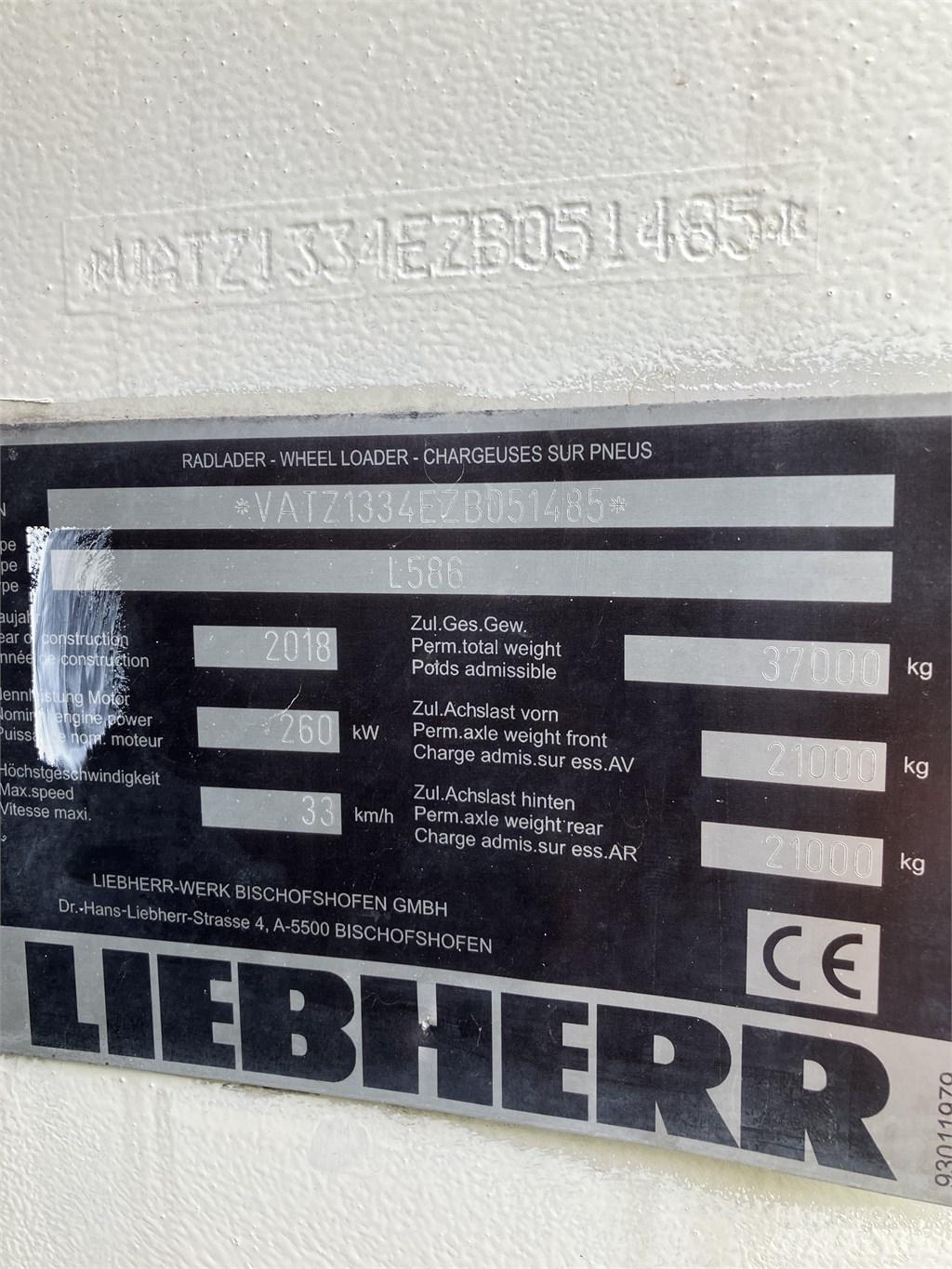 Liebherr L586 Xpower Ładowarki kołowe
