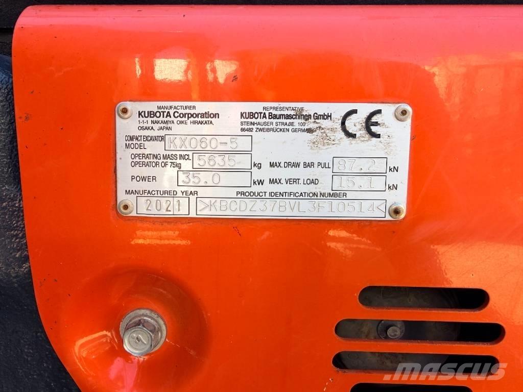 Kubota KX060-5 GLS2 Minikoparki