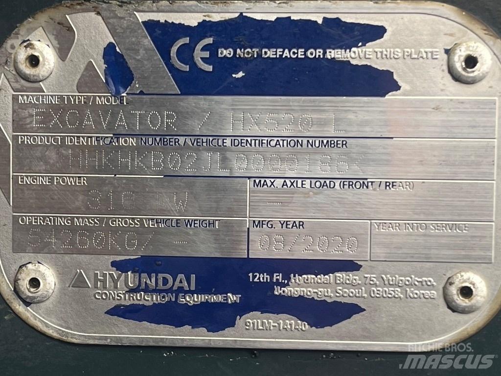 Hyundai HX 520 L Koparki gąsienicowe