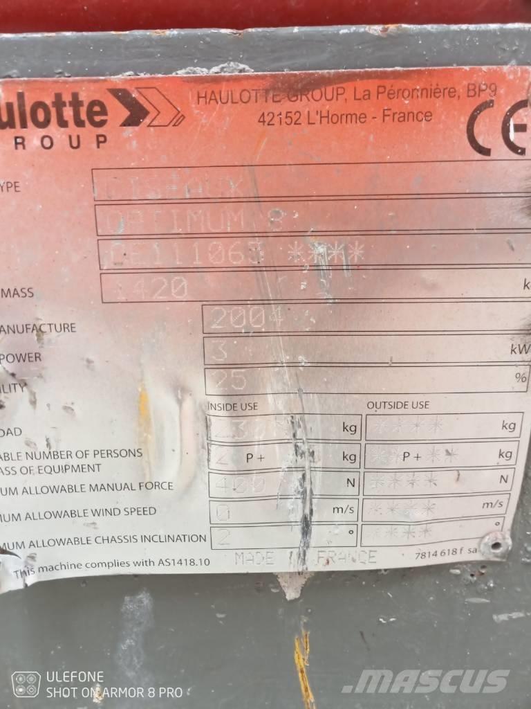 Haulotte Optimum  8 Podnośniki nożycowe