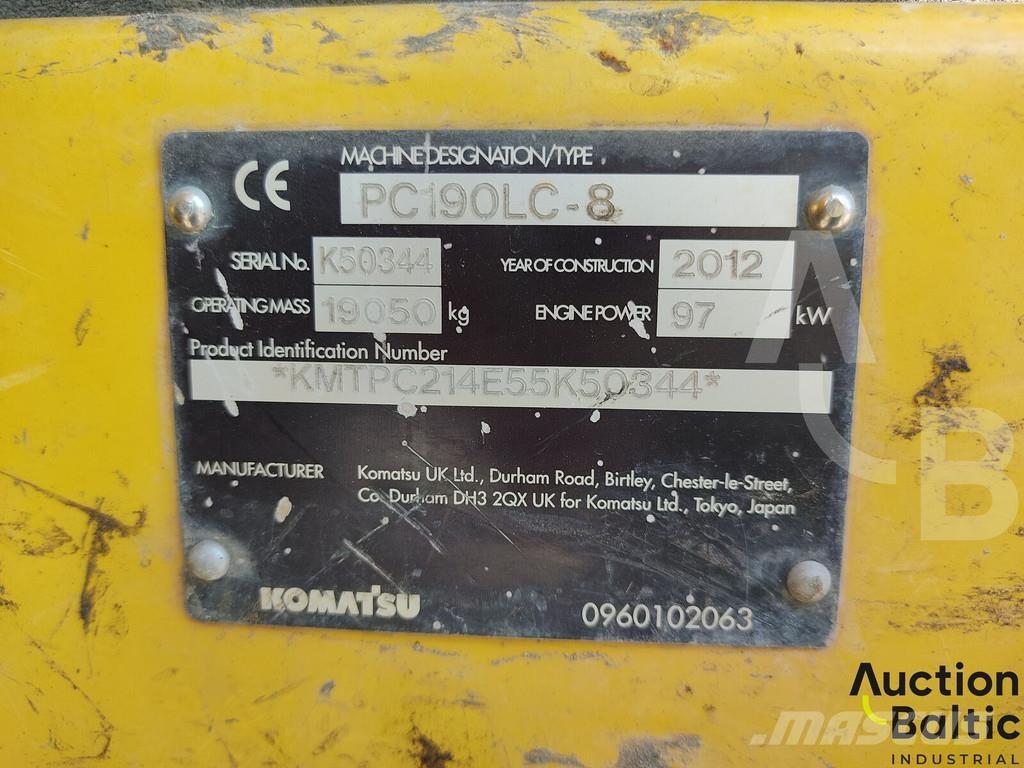 Komatsu PC190LC-8 Koparki gąsienicowe