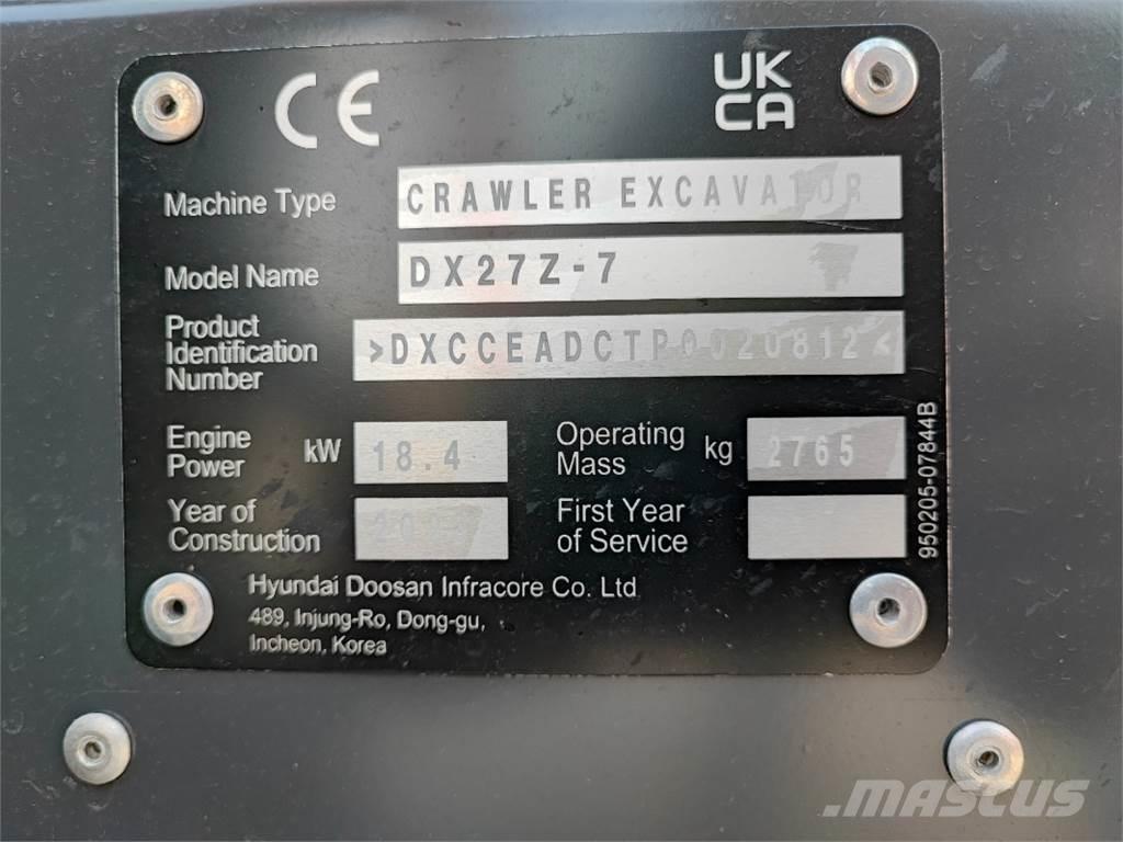 Develon DX27Z-7 Maszyny rolnicze - Inne