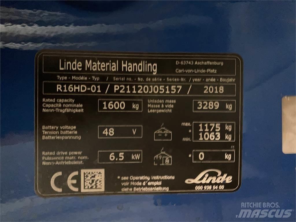 Linde R16HD Wózki widłowe wysokiego składowania