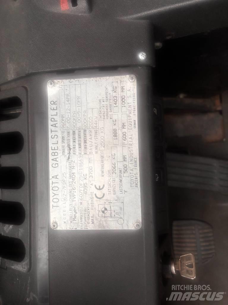 Toyota 62-7 FDF 25 Wózki Diesla