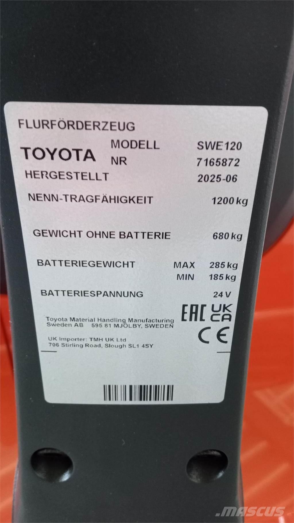 Toyota SWE120 Wózki widłowe unoszące z dyszlem