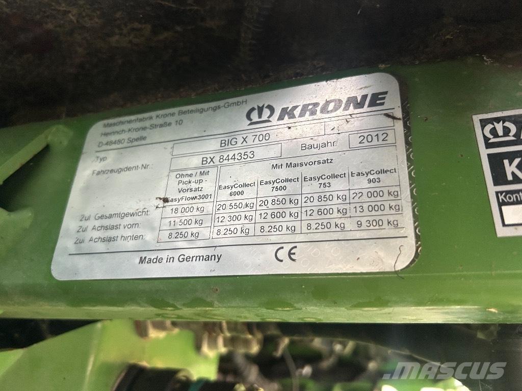 Krone Big X 700 Kombajny silosowe