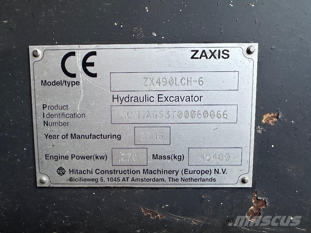 Hitachi ZX 490 LCH Koparki gąsienicowe