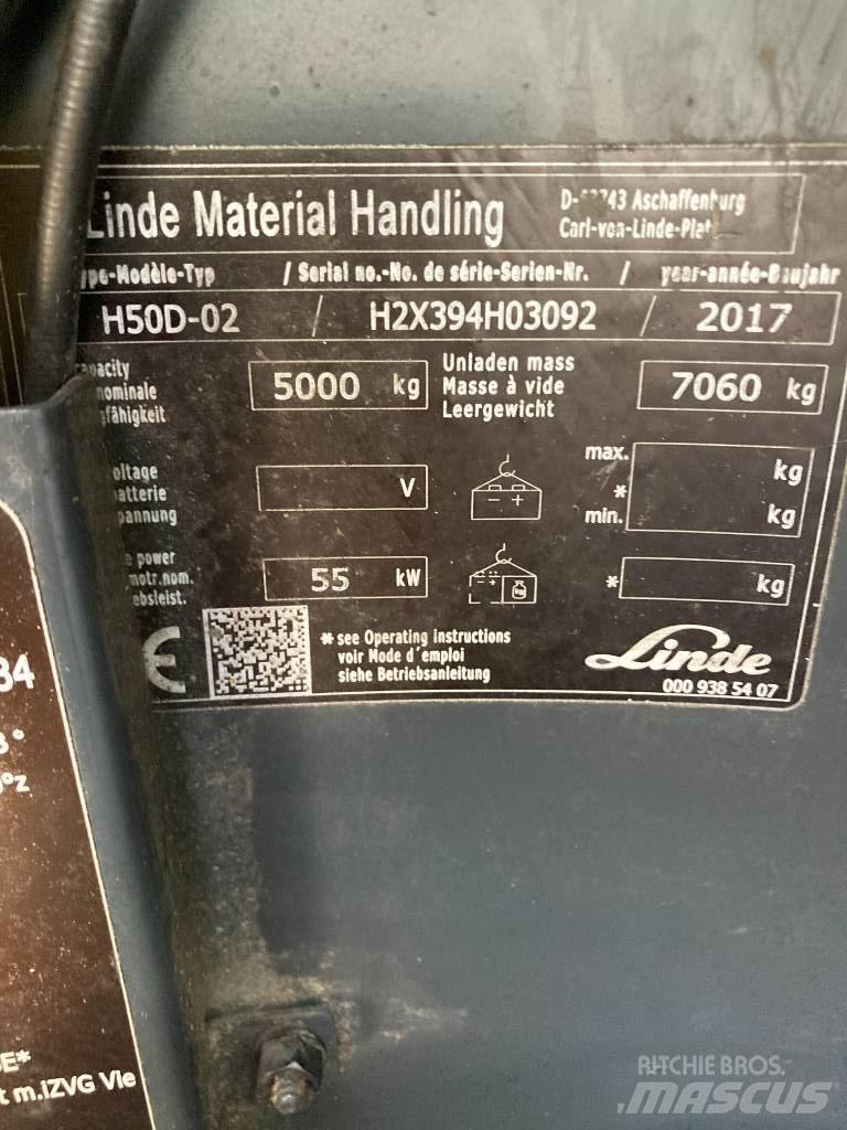 Linde H50D/394 Wózki Diesla
