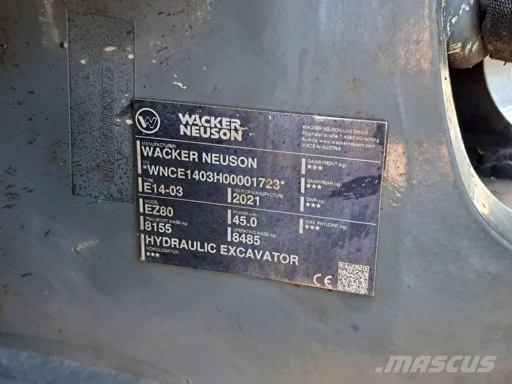 Wacker Neuson EZ 80 Koparki gąsienicowe