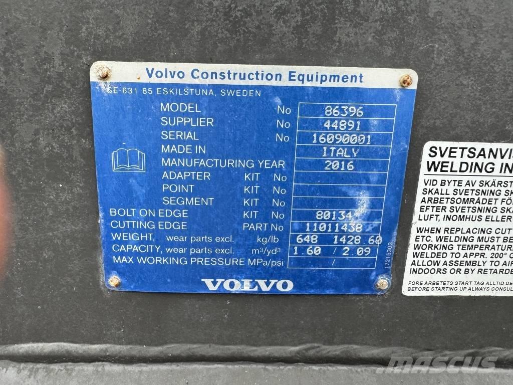 Volvo 1.6m Bucket Łyżki do ładowarek