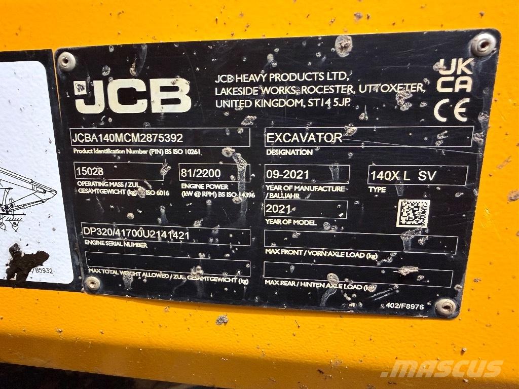 JCB 140 X Koparki gąsienicowe