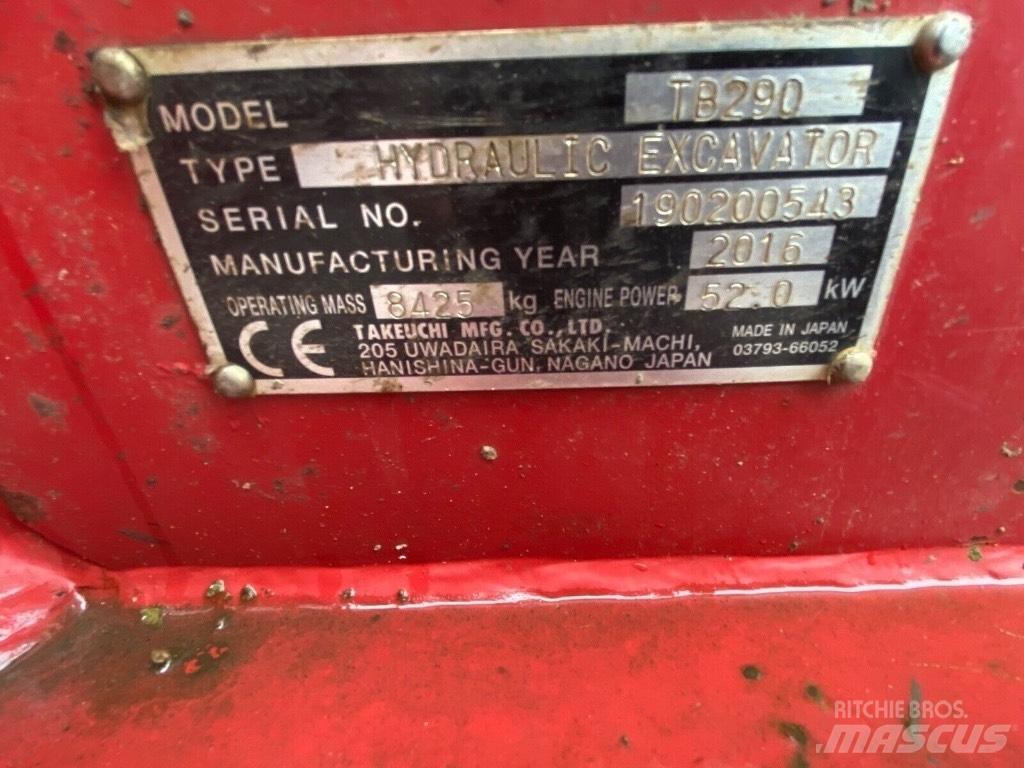 Takeuchi TB 290 Midikoparki  7t - 12t