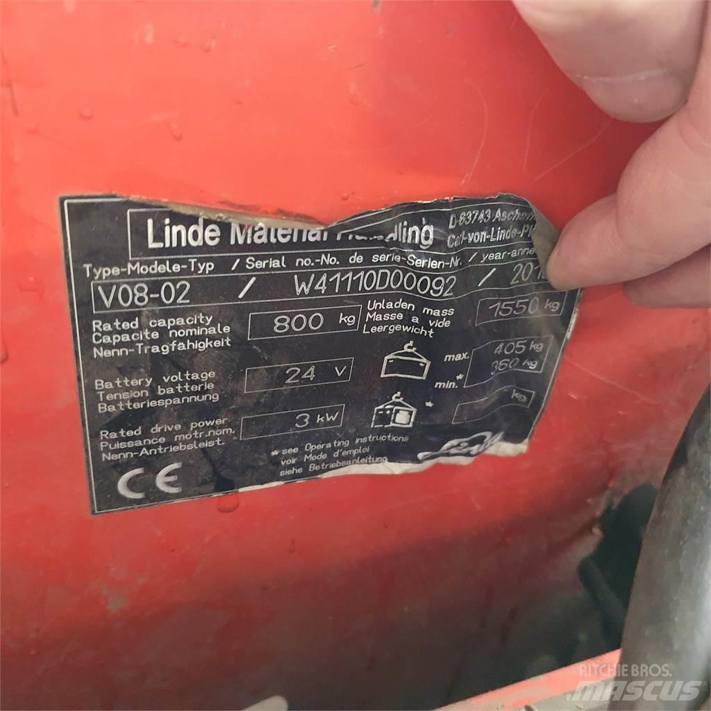 Linde V08-02 Wózki wózki kompletacyjne średnio wysoko unoszące