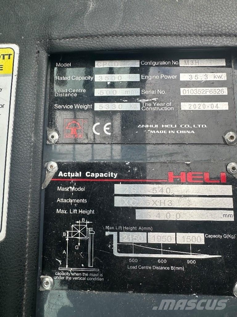 Heli CPCD 35 Wózki Diesla