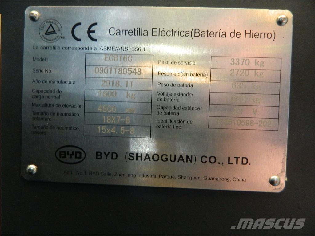 BYD ECB16C Wózki elektryczne