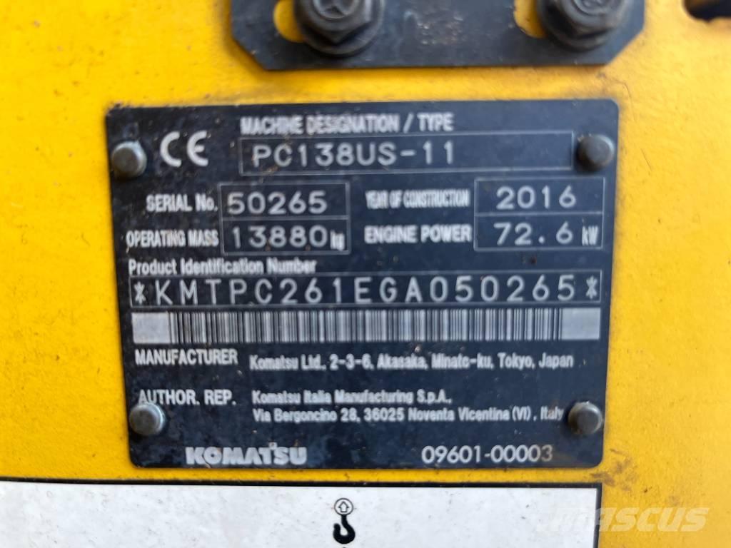 Komatsu PC 138 US-11 Koparki gąsienicowe