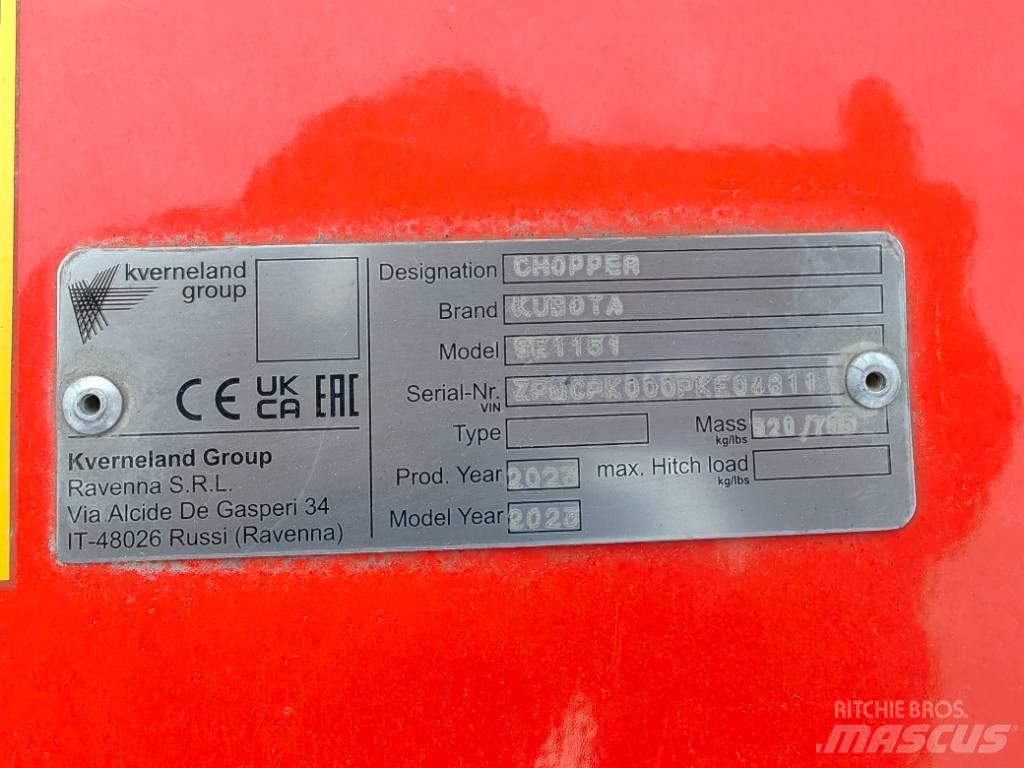 Kubota SE 1151UB Kosiarki łąkowe i wykaszarki