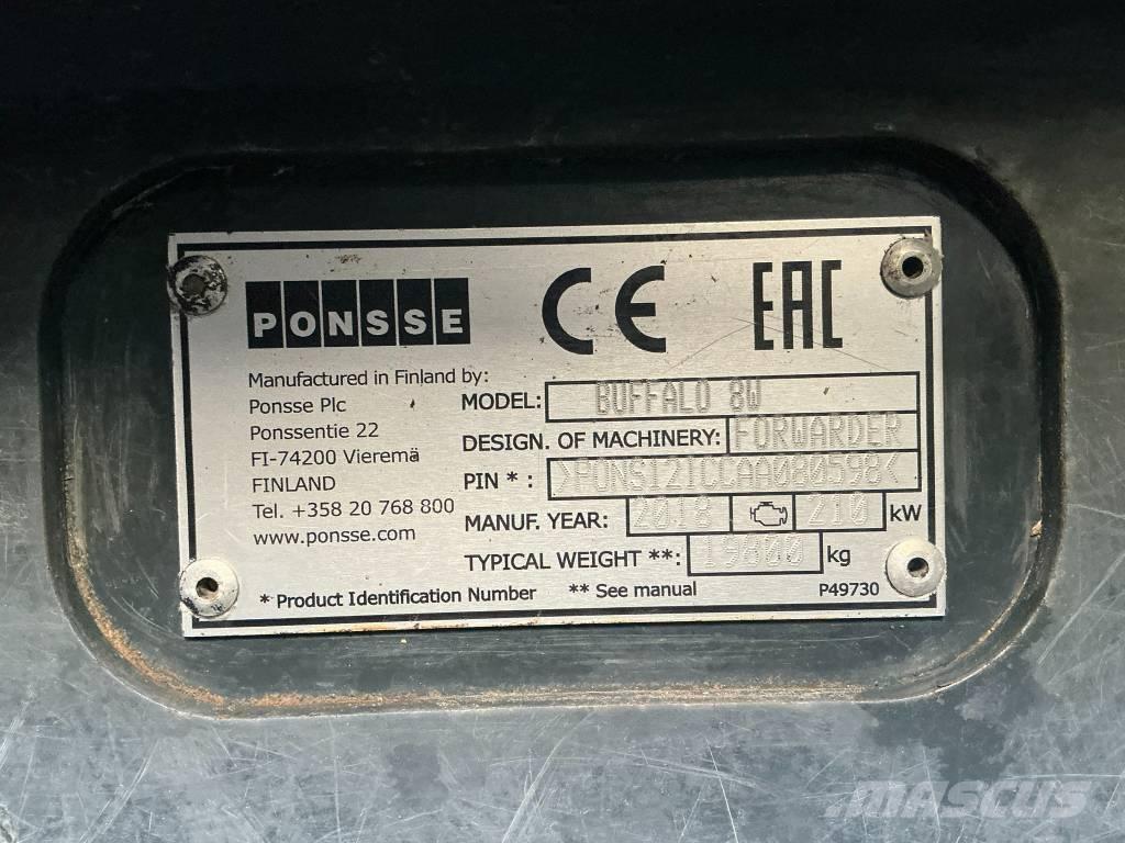 Ponsse Buffalo 8W Forwardery