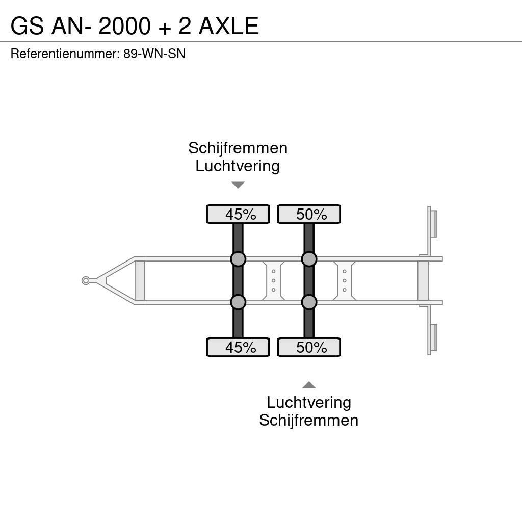 GS AN- 2000 + 2 AXLE Platformy / Przyczepy z otwieranymi burtami