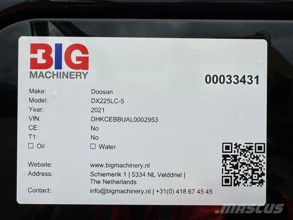 Doosan DX225LC-5 Koparki gąsienicowe