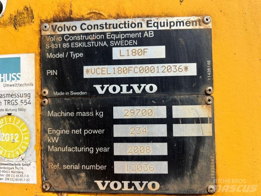 Volvo L 180 F Ładowarki kołowe