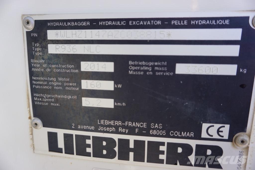 Liebherr R 936 N LC Koparki gąsienicowe
