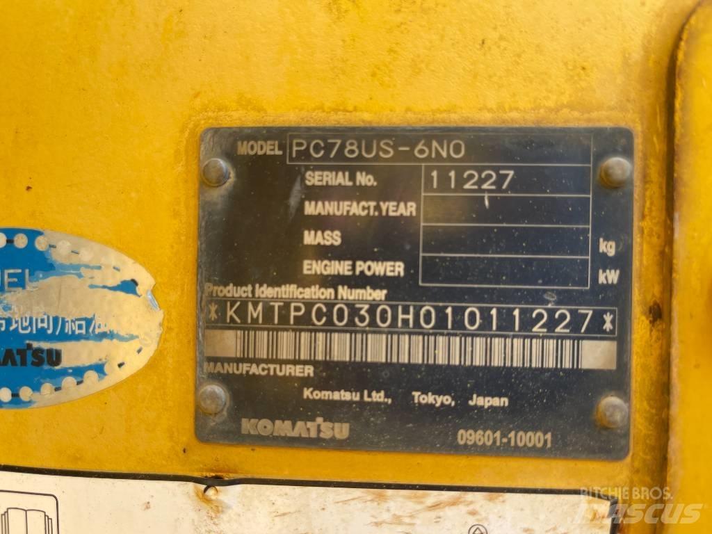 Komatsu PC78US-6N0 Koparki gąsienicowe