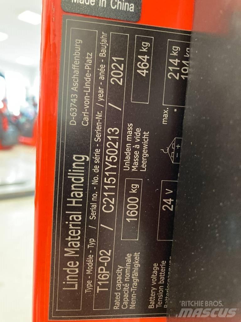 Linde T16P/1151-02 Wózki widłowe unoszące z platformą dla operatora