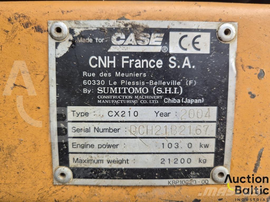 CASE CX 210 Koparki gąsienicowe