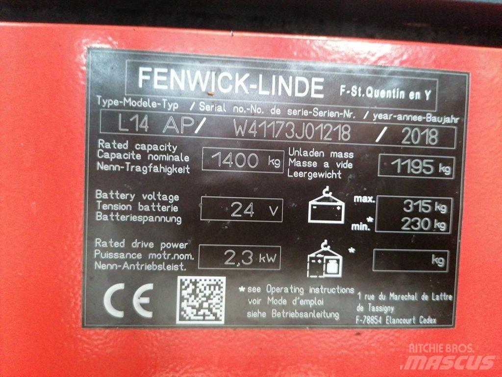 Linde L14 AP Wózki widłowe unoszące z dyszlem