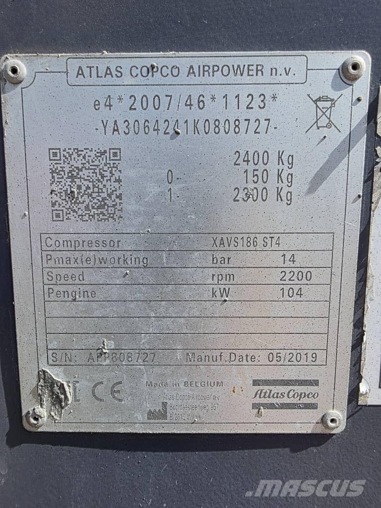 Atlas Copca XAVS186 Turbo sprężarki