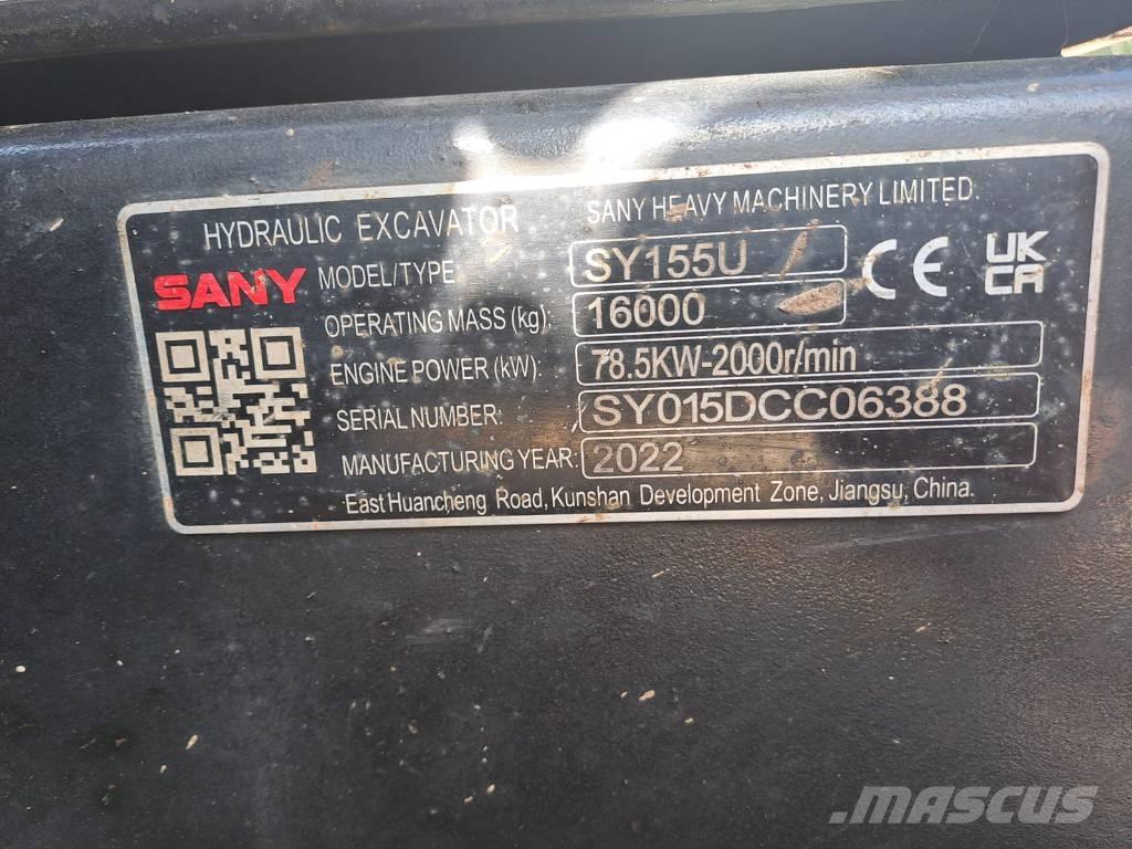 Sany SY 155 U Koparki gąsienicowe