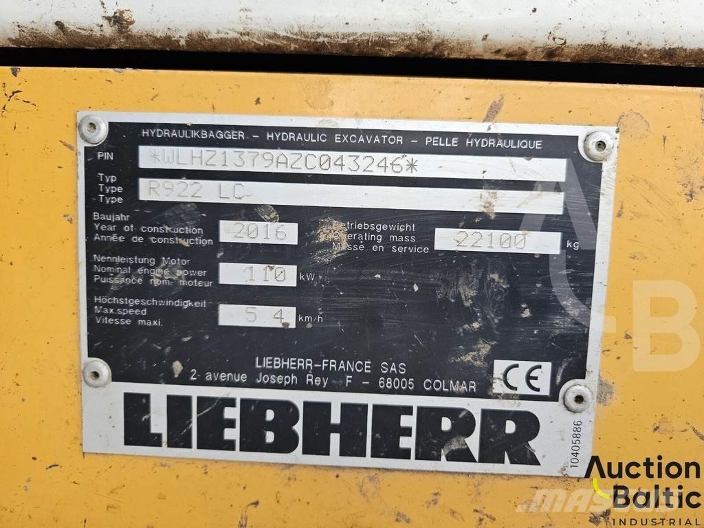 Liebherr R922 LC Koparki gąsienicowe