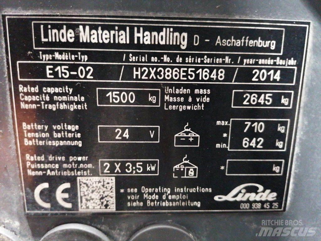 Linde E15-02 Wózki elektryczne