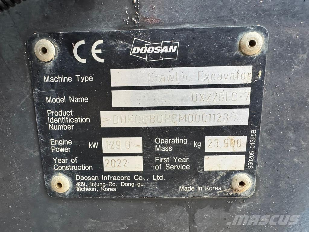 Doosan DX225LC-7 Koparki specjalne