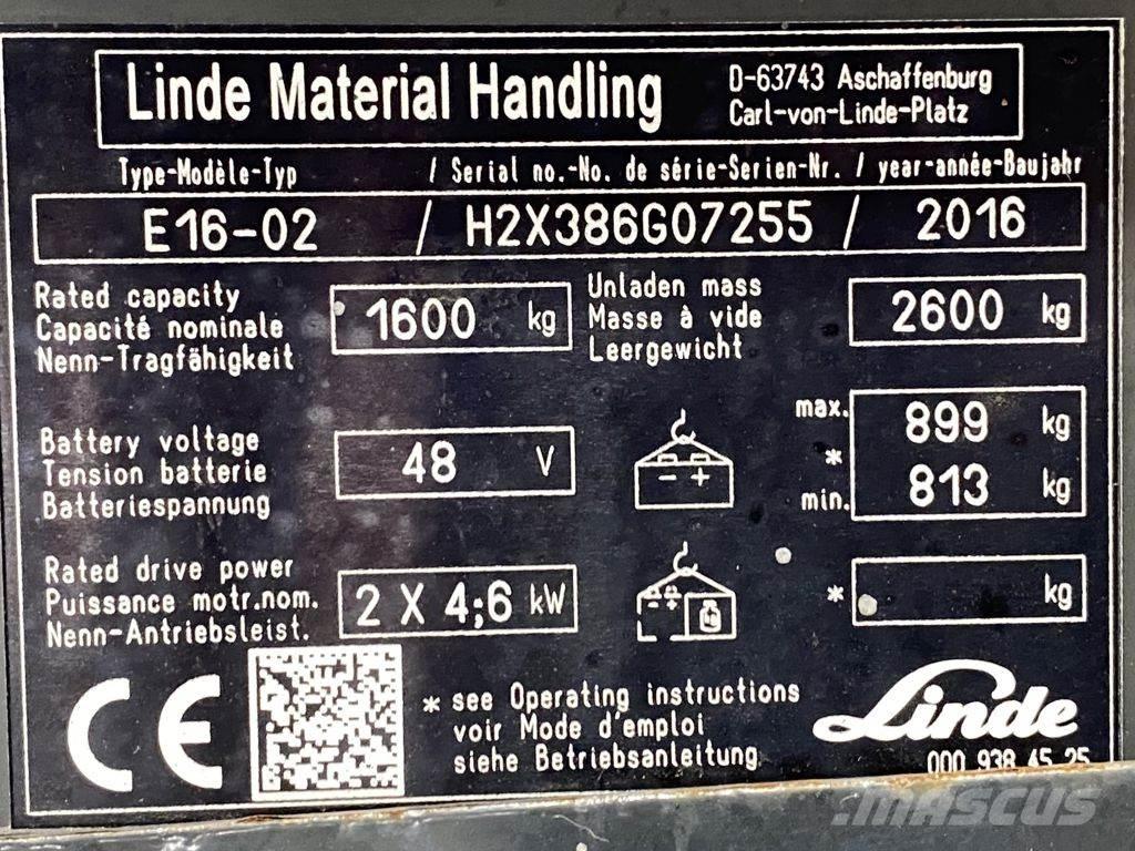 Linde E16-02 Wózki elektryczne