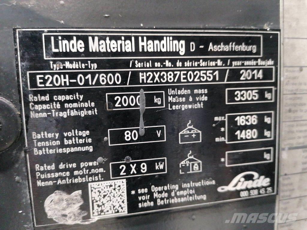 Linde E20H-01/600 Wózki elektryczne