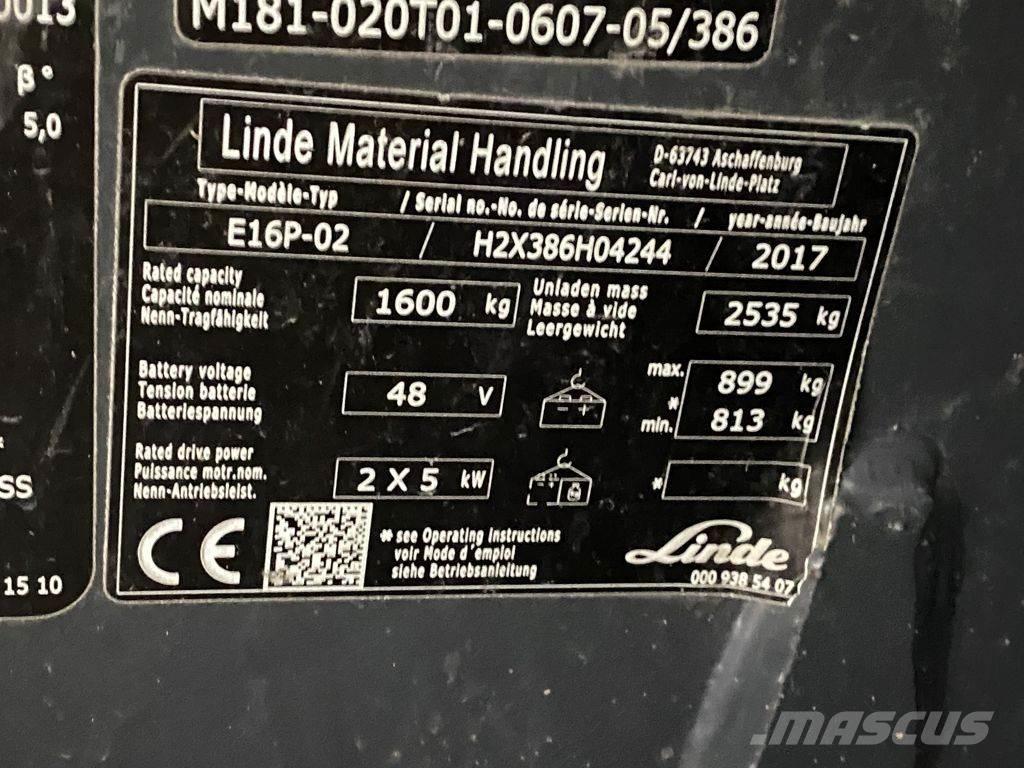 Linde E16P-02 Wózki elektryczne