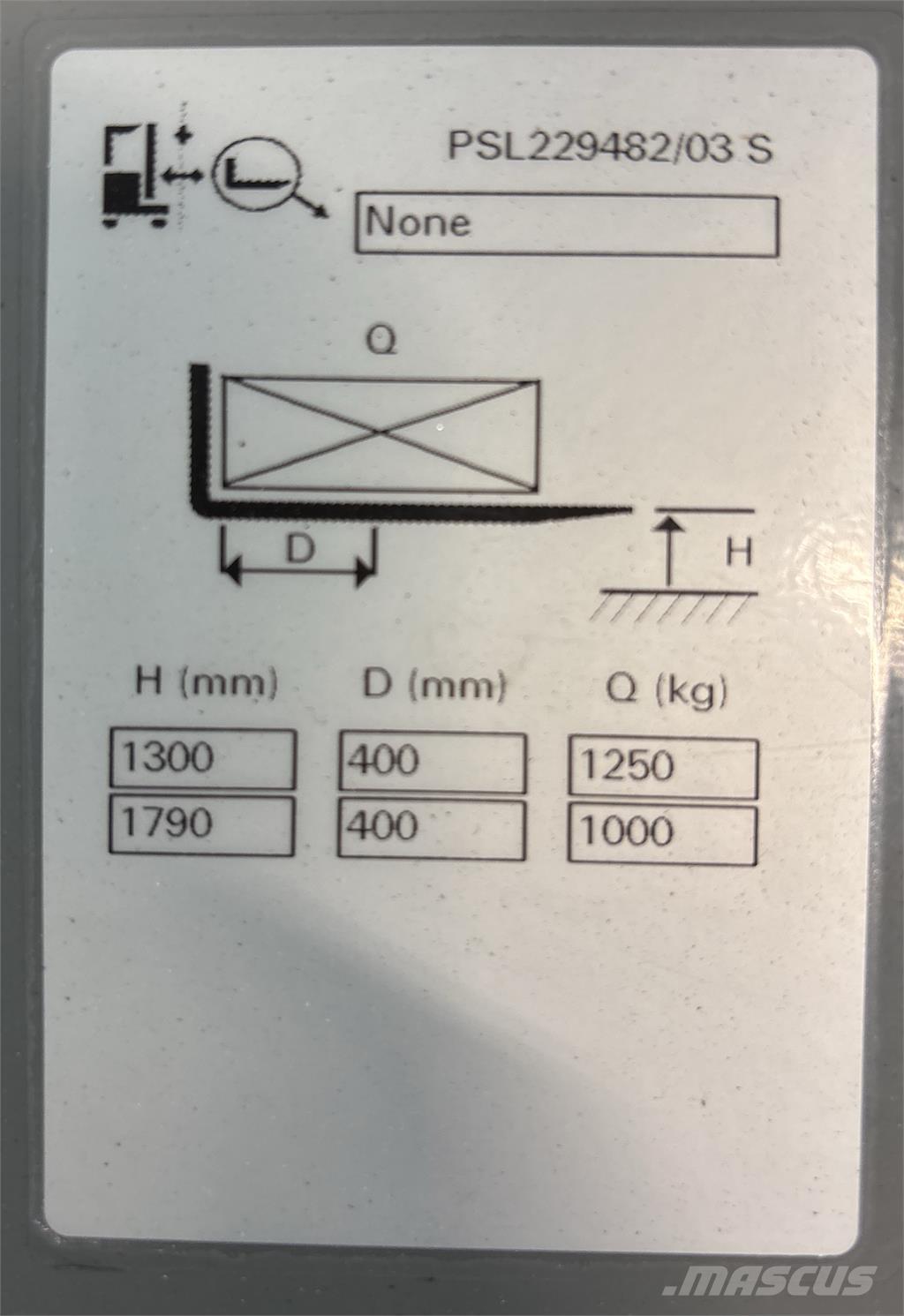 Atlet PSL125 Wózki widłowe unoszące z dyszlem