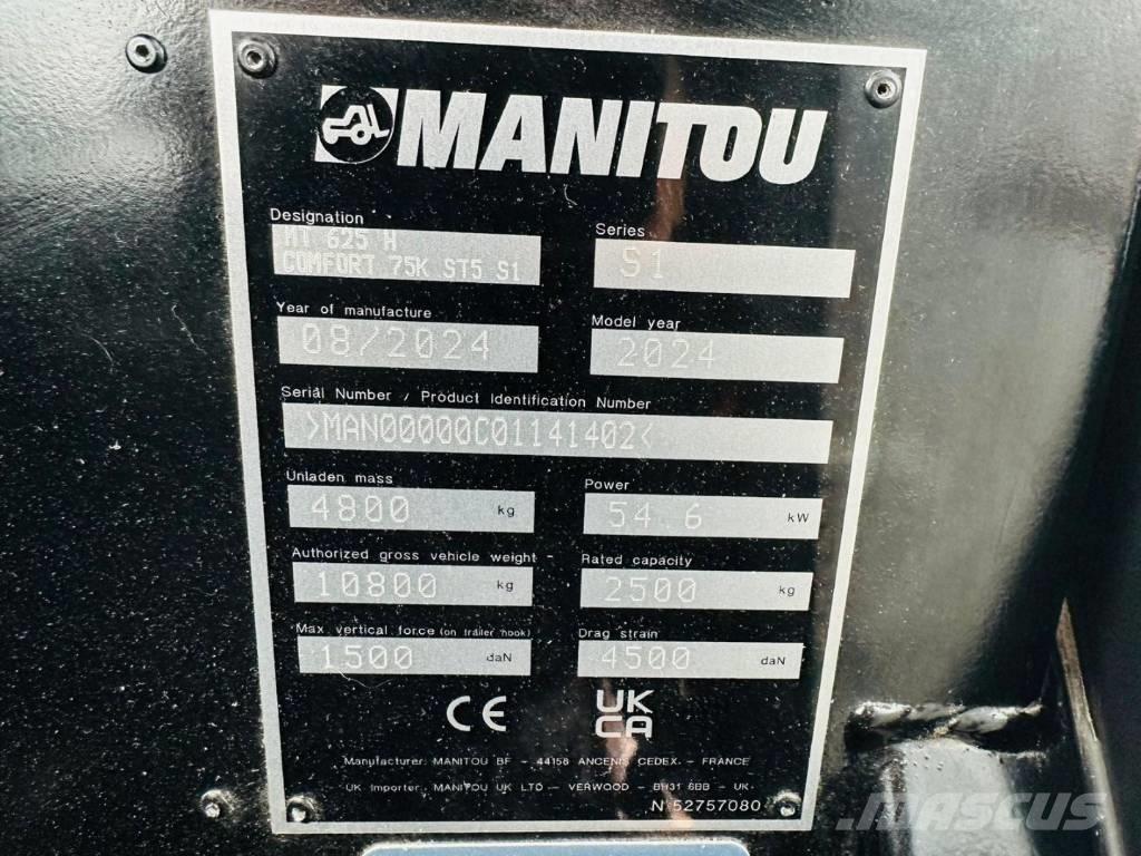 Manitou MT 625 H Ładowarki teleskopowe