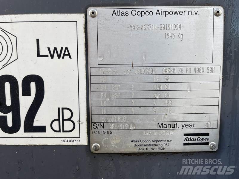 Atlas Copco QAS 80 Agregaty prądotwórcze Diesla