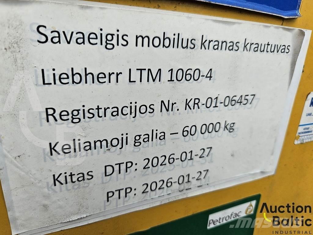 Liebherr LTM 1060 Żurawie samochodowe