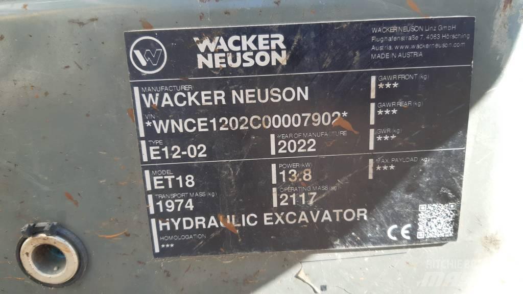 Wacker Neuson ET 18 Koparki gąsienicowe