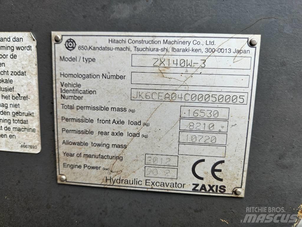 Hitachi ZX140W-3 Koparki kołowe