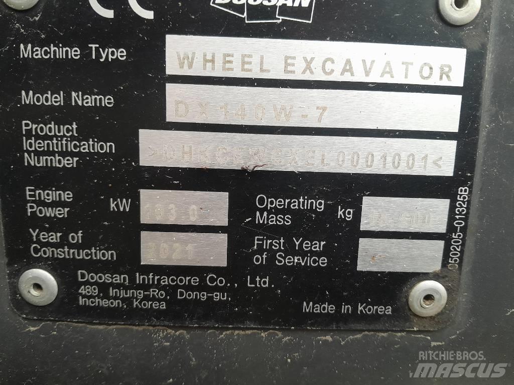 Doosan DX140W-7 Koparki kołowe