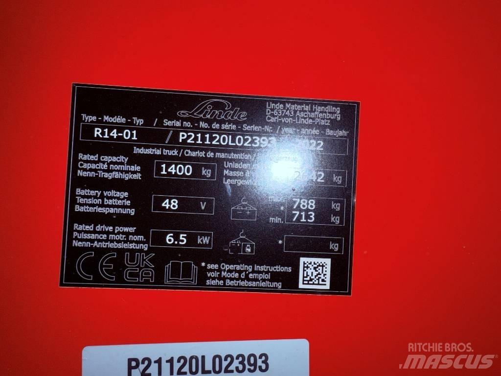 Linde R14/1120 Wózki widłowe wysokiego składowania