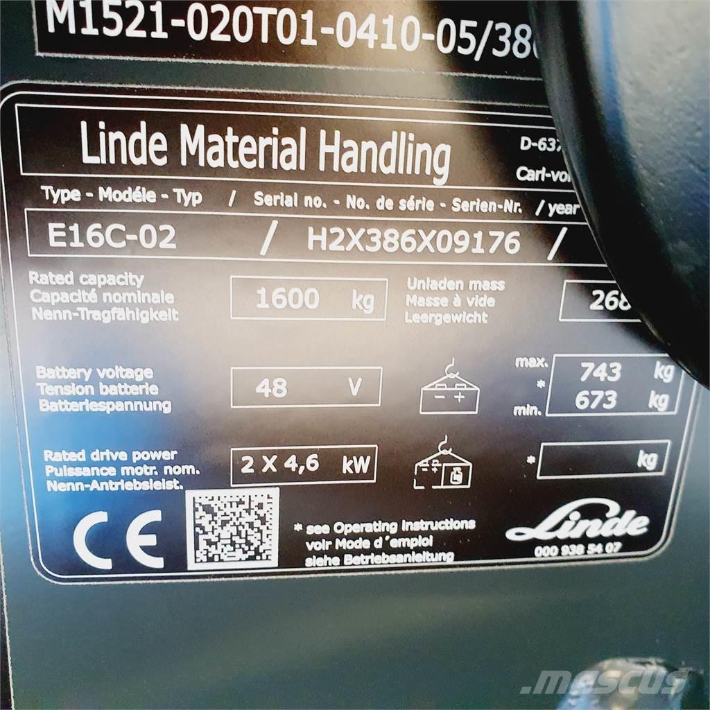 Linde E16C Wózki elektryczne
